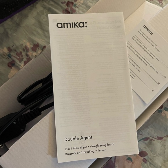 Amika Double Agent 2-in-1 Straightening Blow Dryer Brush NWT - Picture 4 of 5